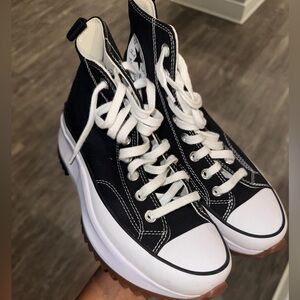 Converse Women's Black and White High-Top Sneakers